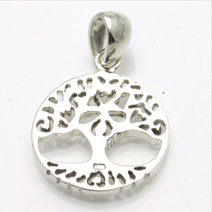 Sterling Silver Tree of Life Encircled Pendant Oxidized - JewelryJudaica