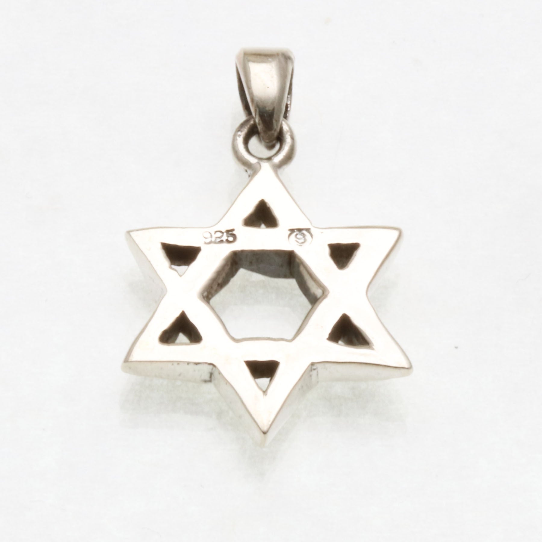 Sterling Silver Woven Star of David Pendant Oxidized - JewelryJudaica