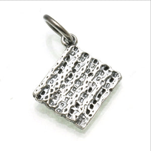 Sterling Silver Matzah Pendant Charm Passover - JewelryJudaica