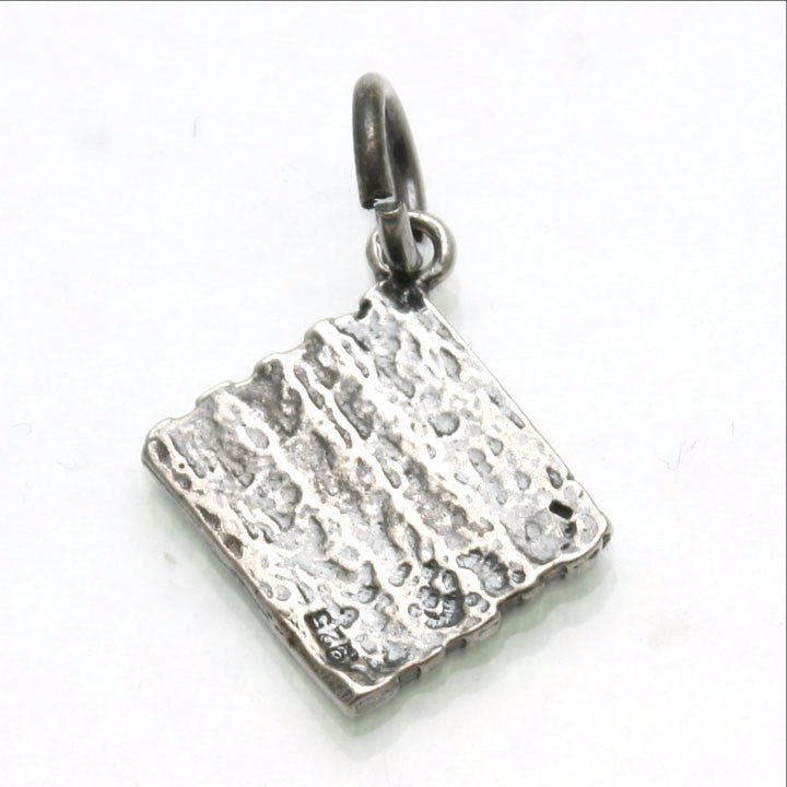 Sterling Silver Matzah Pendant Charm Passover - JewelryJudaica