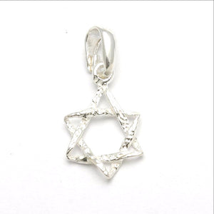 Sterling Silver Braided Star of David Pendant Small - JewelryJudaica