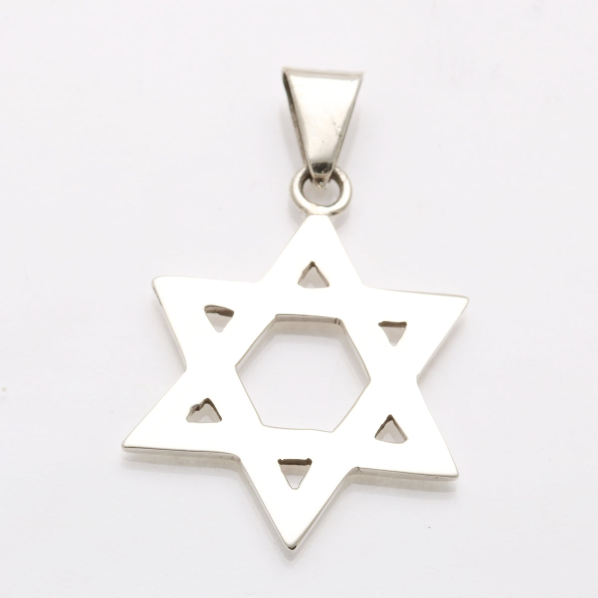 Sterling Silver Large Classic Star of David Pendant Men's - JewelryJudaica