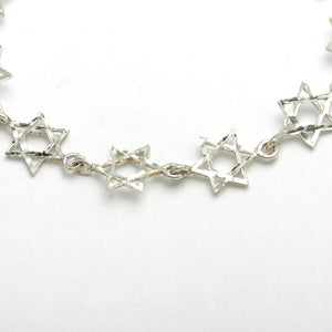 Sterling Silver Jewish Star of David Bracelet - JewelryJudaica