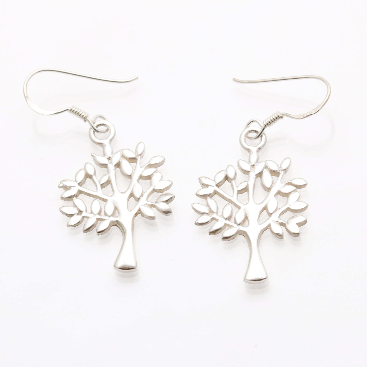 Sterling Silver Tree of Life Dangle Earrings - JewelryJudaica