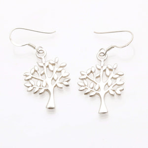 Sterling Silver Tree of Life Dangle Earrings - JewelryJudaica