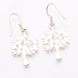 Sterling Silver Tree of Life Dangle Earrings - JewelryJudaica