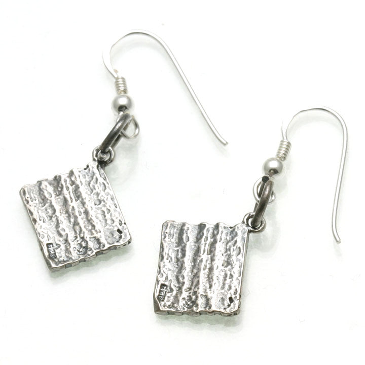 Sterling Silver Matzah Dangle Earrings Passover - JewelryJudaica