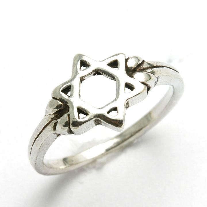 Sterling Silver Jewish Star of David Oxidized Ring - JewelryJudaica