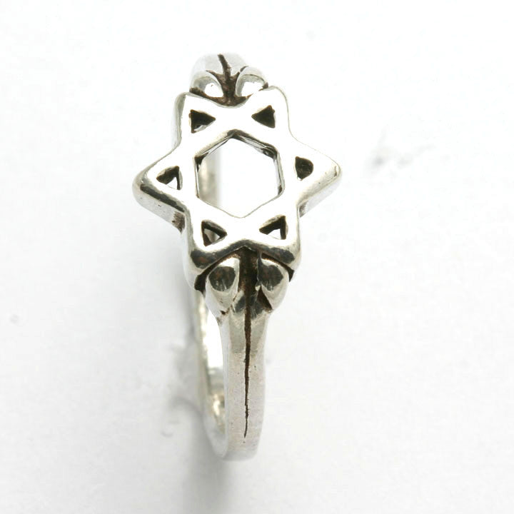 Sterling Silver Jewish Star of David Oxidized Ring - JewelryJudaica