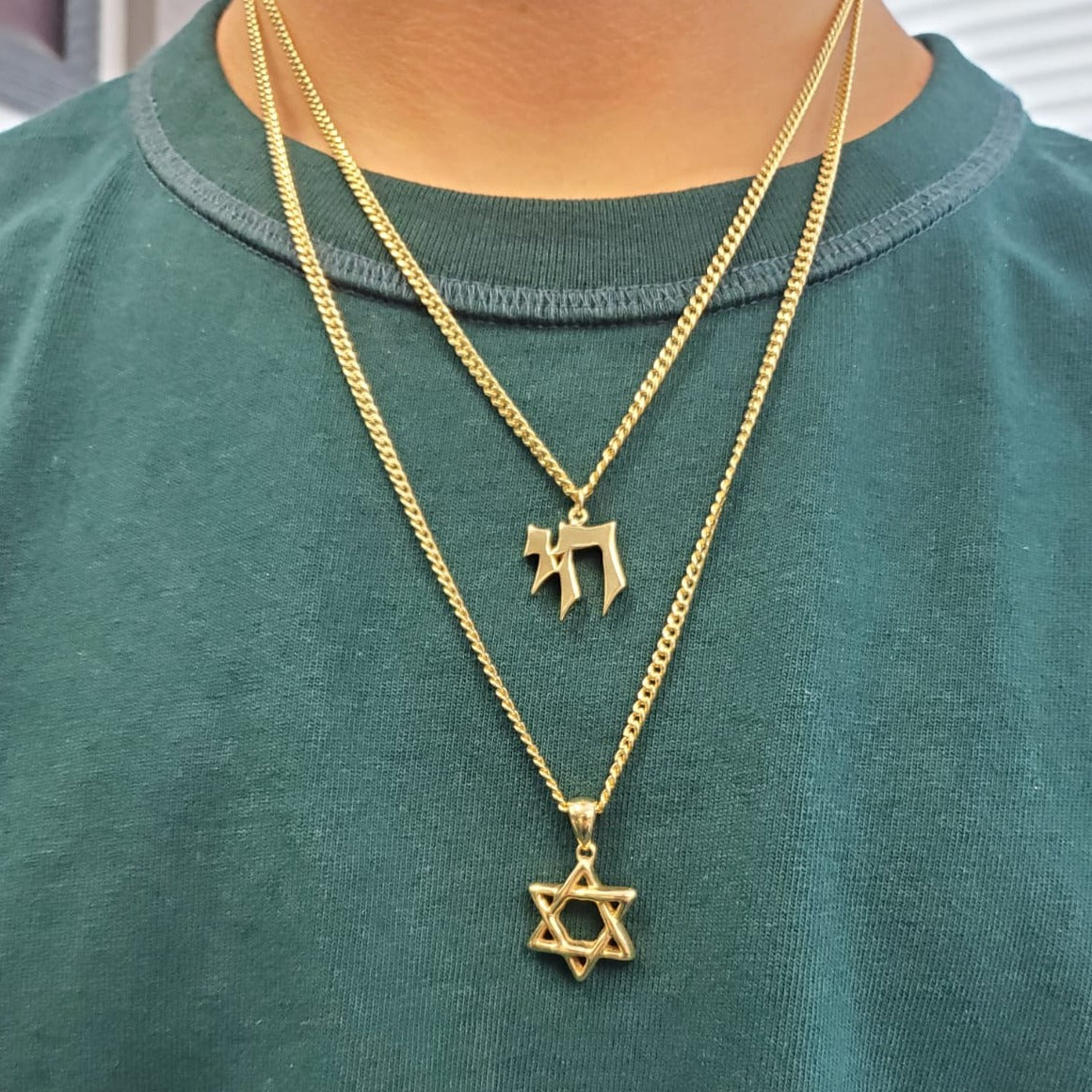 Buy Chai Necklace for Men Gold Gold Hebrew Pendant Jewish Jewelry for Him  Bar Mitzvah Gift Gold Coin Judaica Gift L'chaim Am Yisrael Chai Online in  India - Etsy