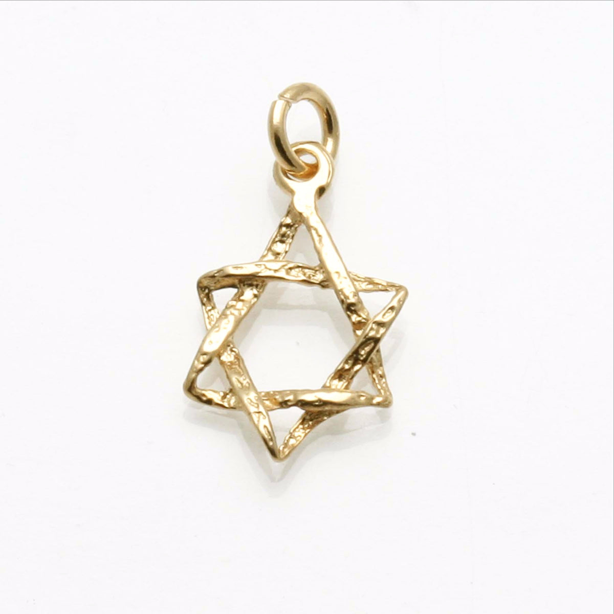 14k Yellow Gold Woven Star of David Pendant Medium - JewelryJudaica