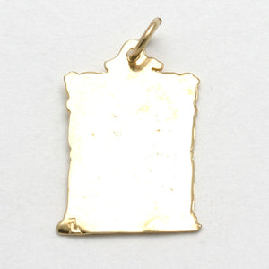 14k Yellow Gold 10 commandments Pendant Diamond Cut - JewelryJudaica