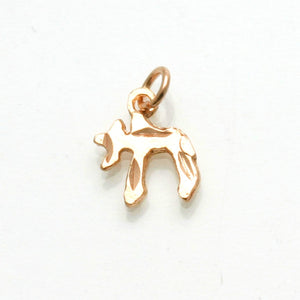 14k Rose Gold Chai Pendant Small - JewelryJudaica