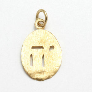 14k Yellow Gold Chai Pendant Oval - JewelryJudaica