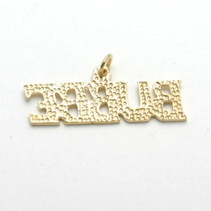 14k Yellow Gold Bubbe Pendant Grandmother Yiddish - JewelryJudaica