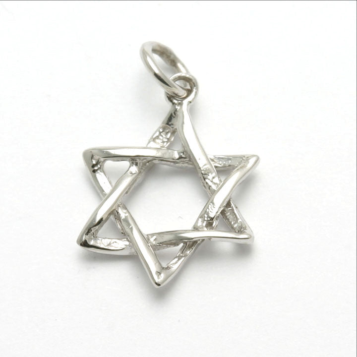 14k Gold Star of David and Heart Necklace by Israel Museum