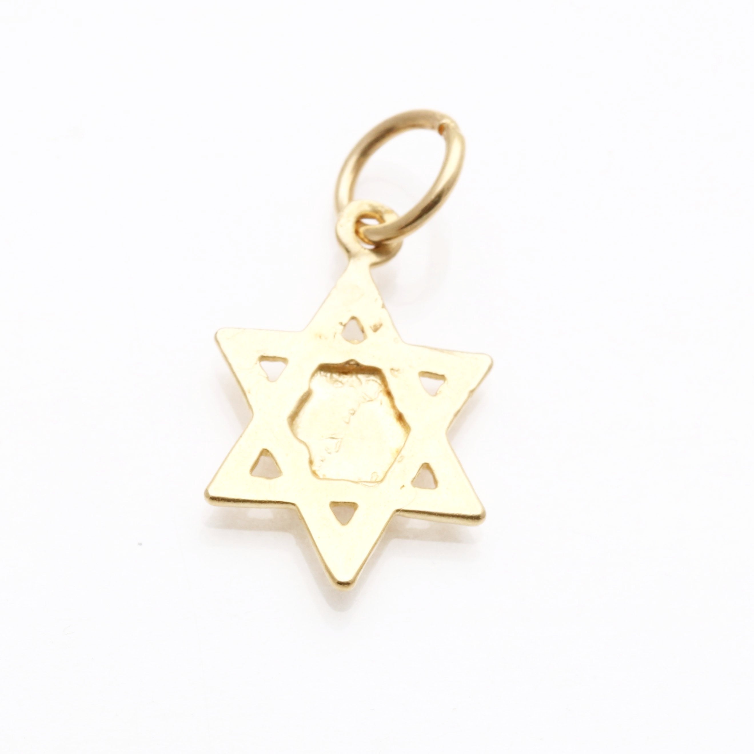 14k yellow gold 10 Commandments Star of David Pendant - JewelryJudaica