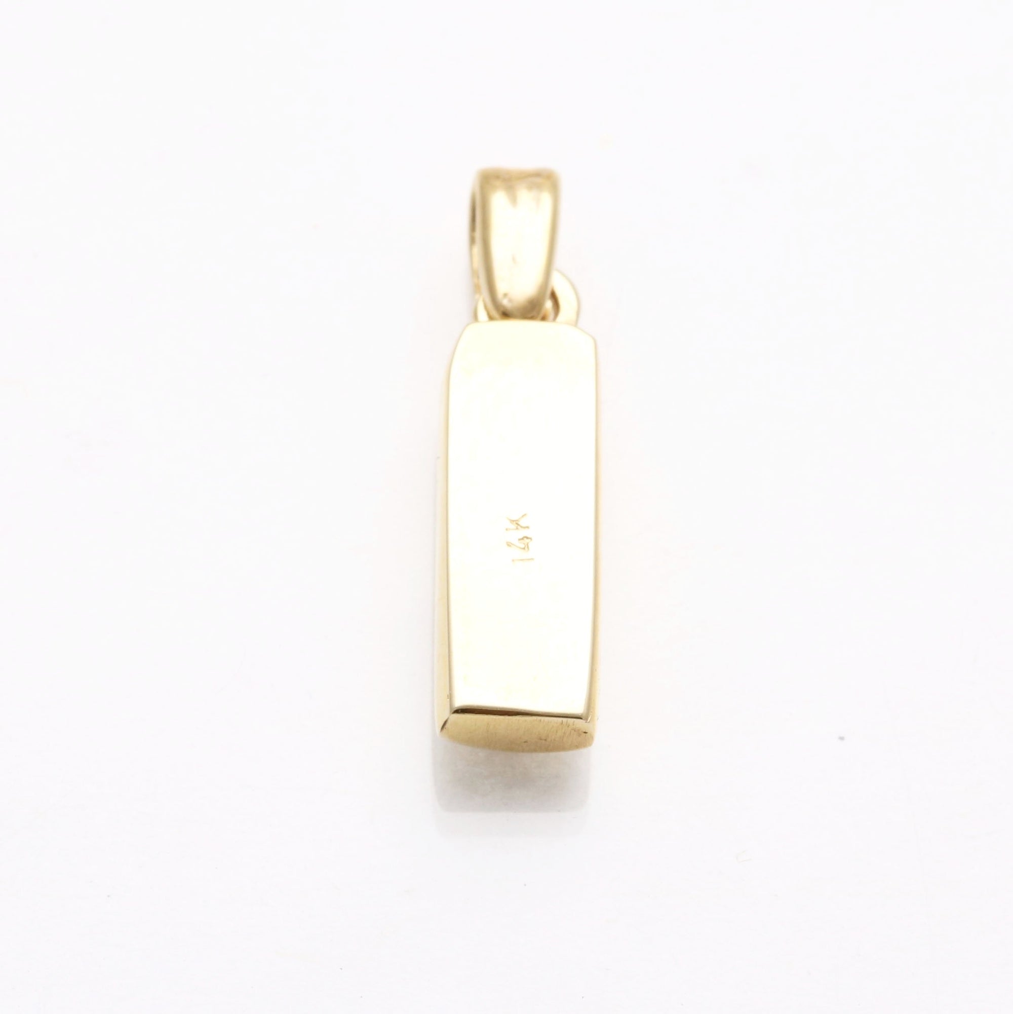14k yellow gold Mezuzah Chai Pendant Small - JewelryJudaica