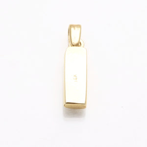 14k yellow gold Mezuzah Chai Pendant Small - JewelryJudaica