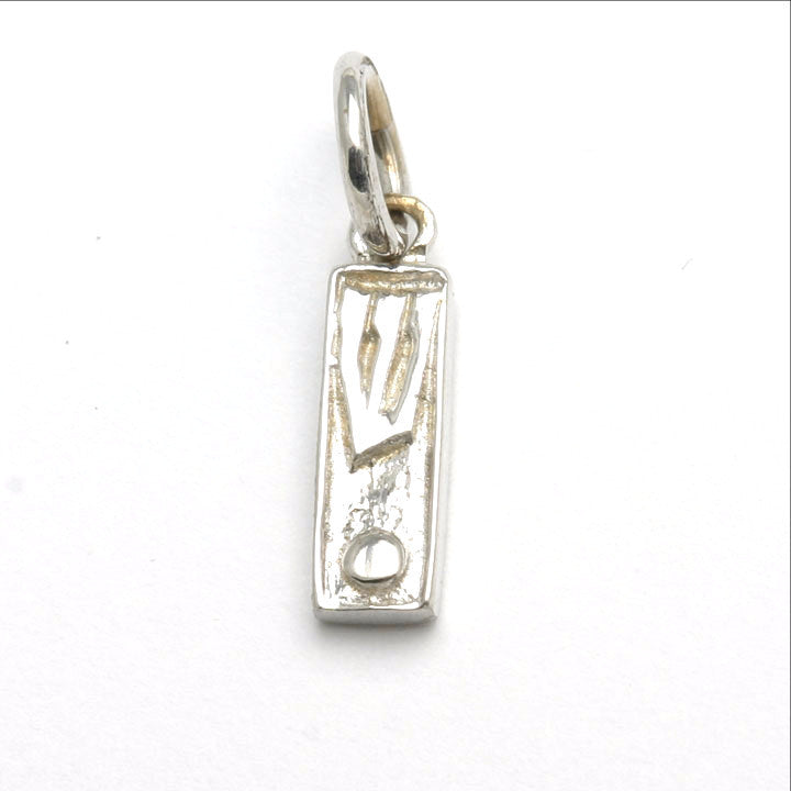 White gold mezuzah best sale pendant