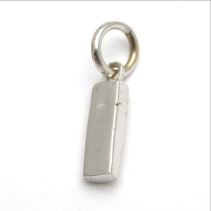 14k White Gold Mezuzah Pendant Solid Small - JewelryJudaica