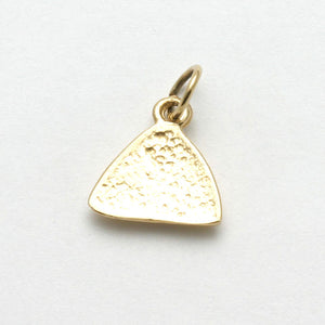 14k Yellow Gold Hamantashen Pendant Purim - JewelryJudaica