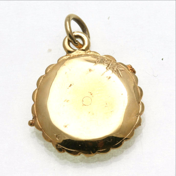 14k yellow gold Seder Plate Pendant Charm Passover - JewelryJudaica