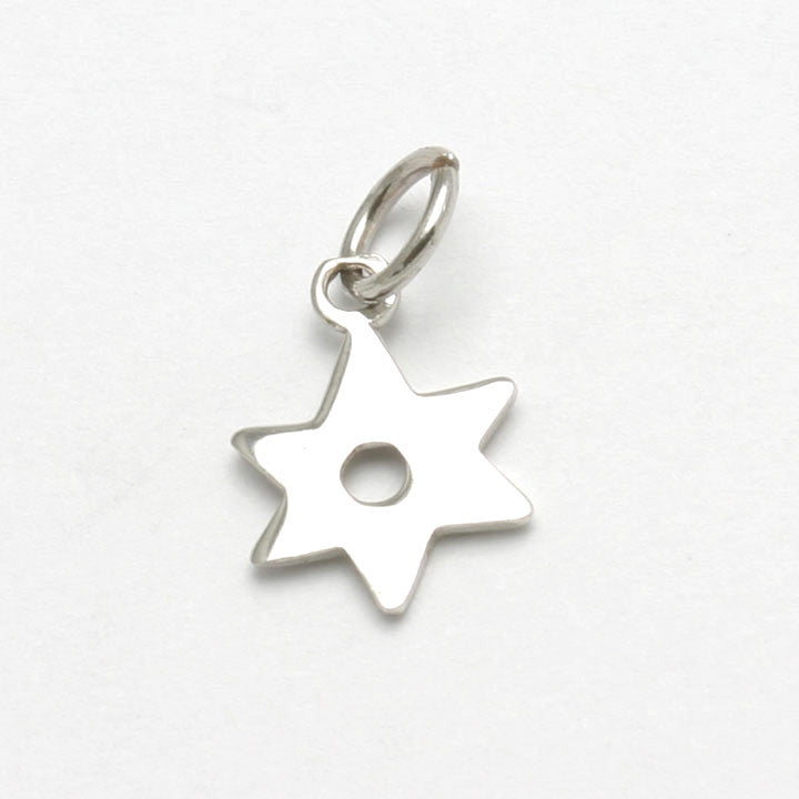14k White Gold Small Star of David Pendant - JewelryJudaica