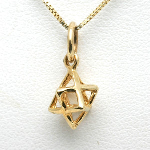 thumbnail image 2 of 14K Yellow Gold Jewish Symbol Safety Pin - Star Of David, Hamsa & Chai Charms 2 of 14