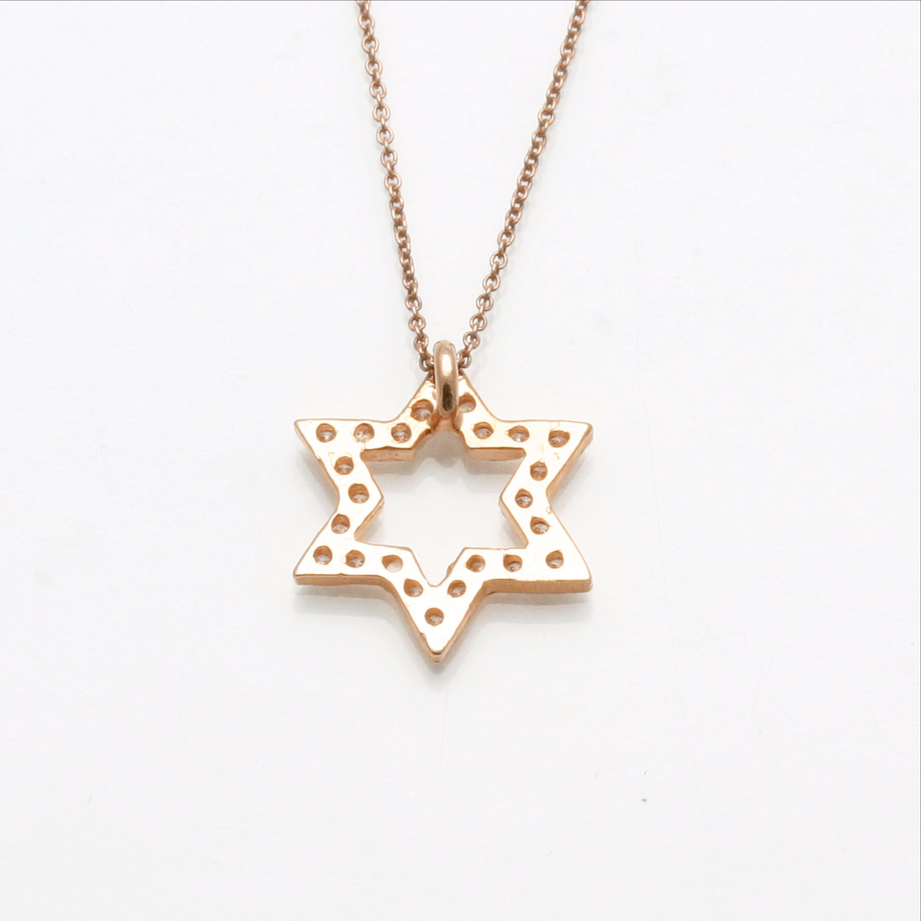 Diamond Star Necklace in 14k Rose Gold