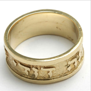 14k Yellow Gold Ze Dodi Beloved Jewish Wedding Band Ring - JewelryJudaica