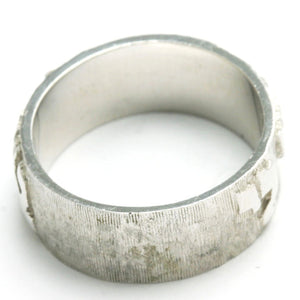 14k White Gold Ani Le Dodi Jewish Wedding Band Ring Thick Beloved - JewelryJudaica