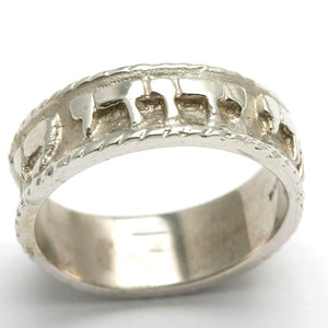 14k White Gold Ani Le Dodi Jewish Wedding Band Ring Ridge - JewelryJudaica