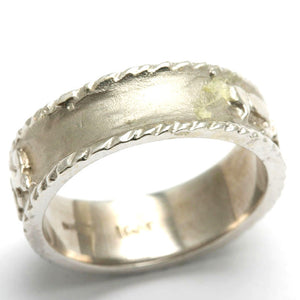 14k White Gold Ani Le Dodi Jewish Wedding Band Ring Ridge - JewelryJudaica