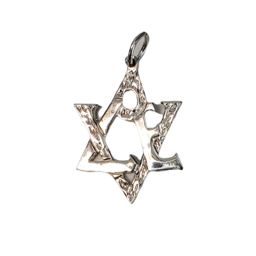 Sterling Silver Star of David Love Pendant