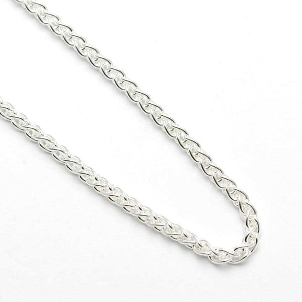 Sterling Silver Wheat Chain Thick Men's JewelryJudaica