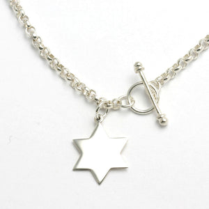 Sterling Silver Star of David Necklace - JewelryJudaica