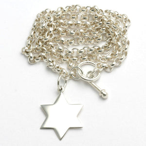 Sterling Silver Star of David Necklace - JewelryJudaica