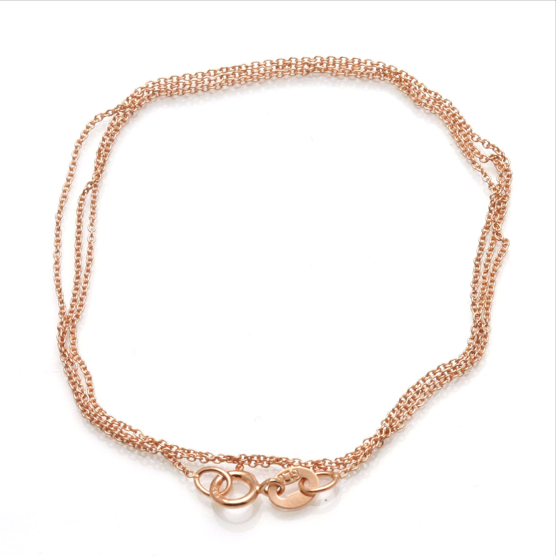 14k Rose Gold Cable Link Chain Lightweight - JewelryJudaica